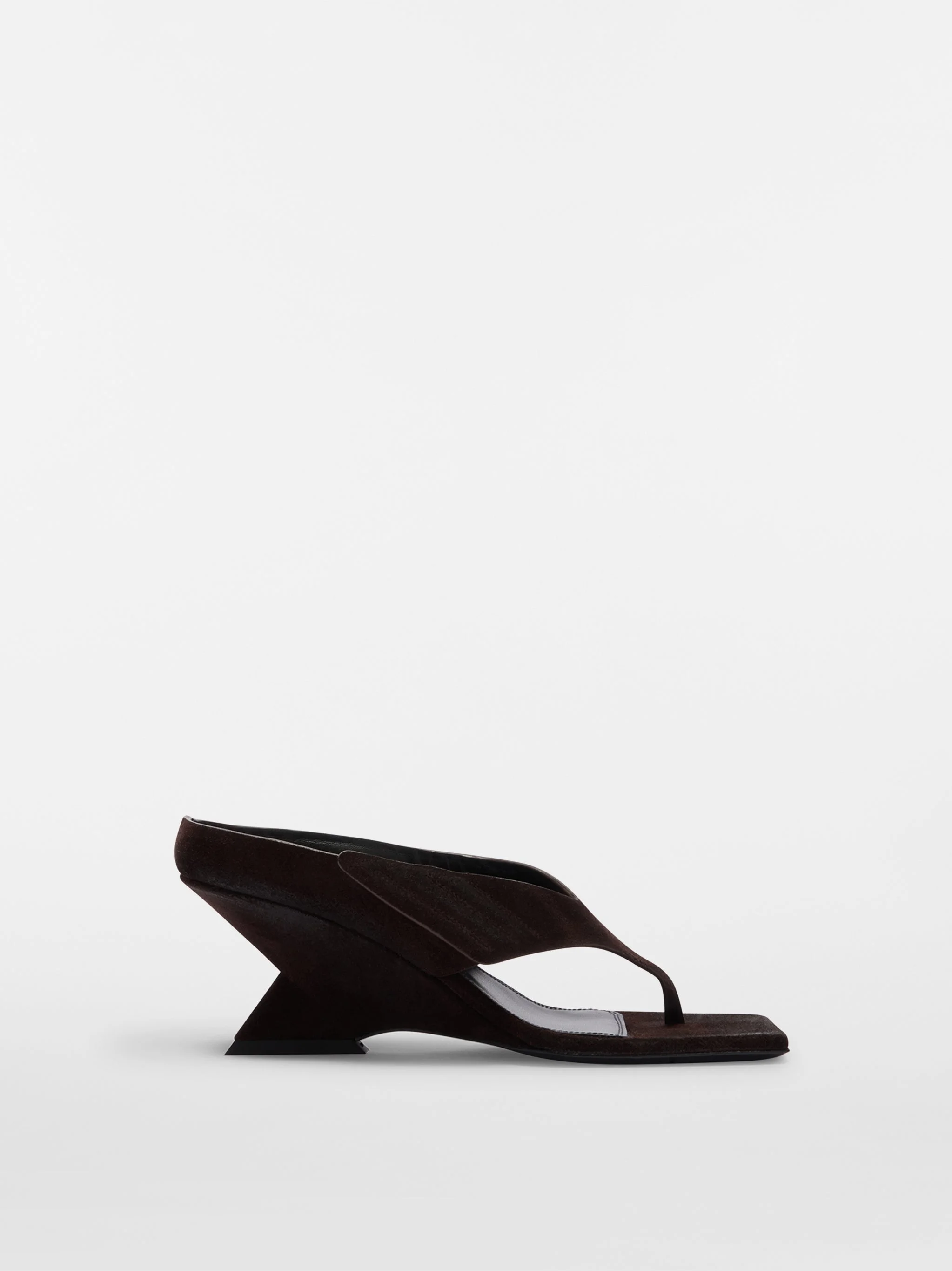 ''CHEOPE'' DARK BROWN THONG SANDAL - 1