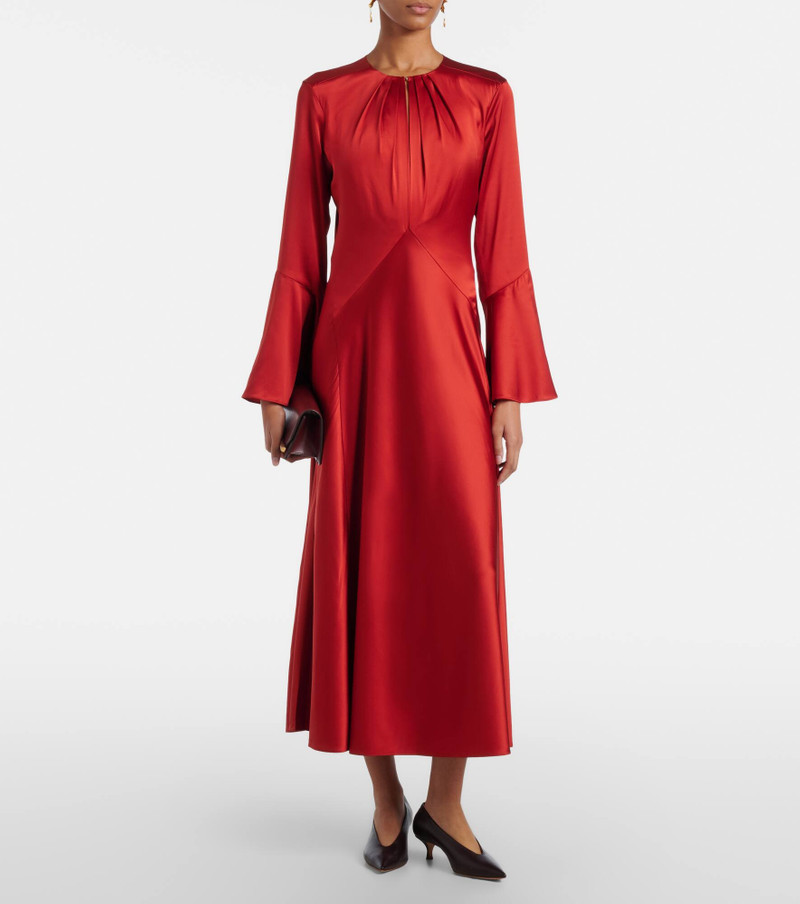 VERONICA BEARD Ezri silk-blend satin midi dress outlook