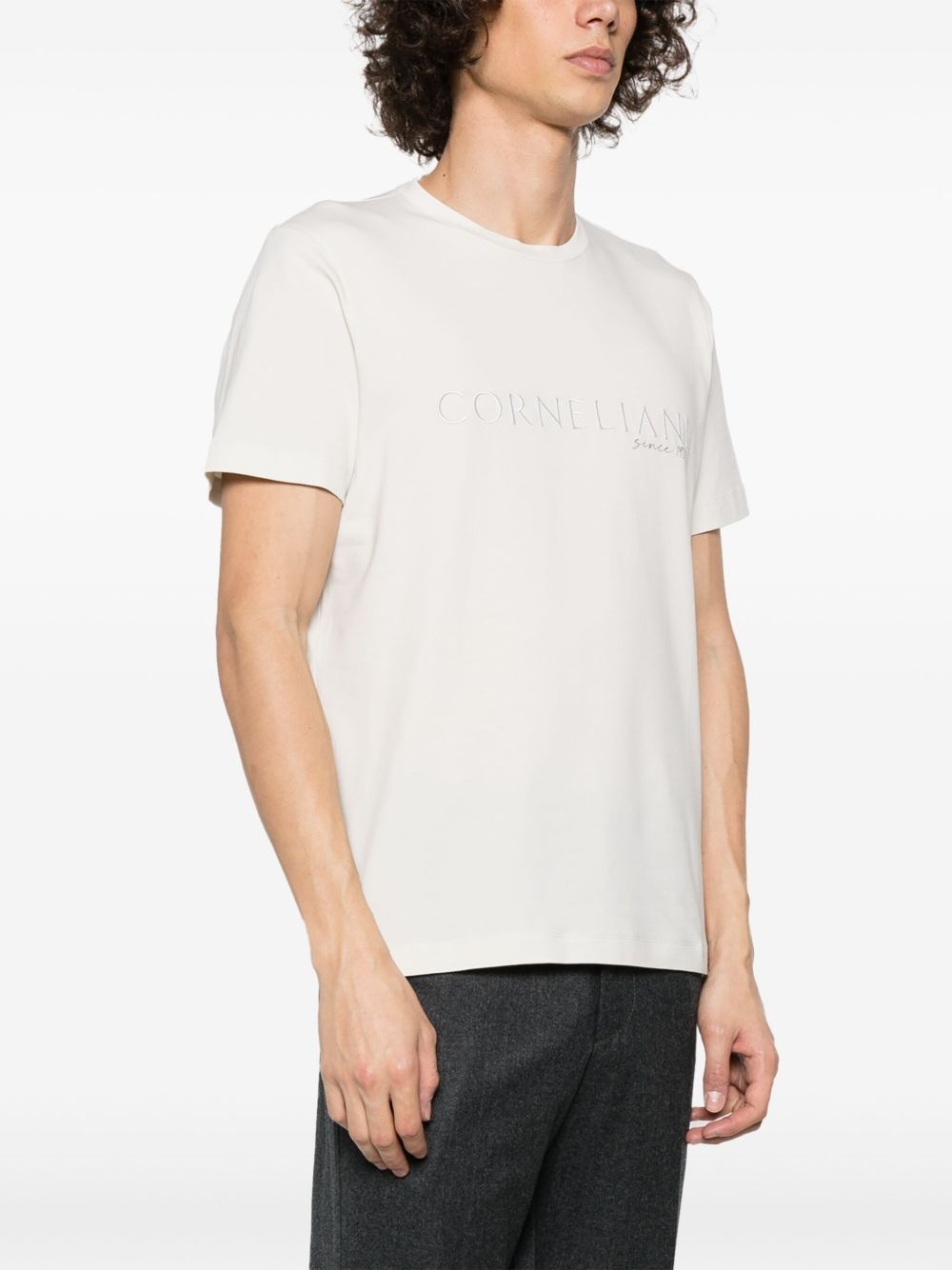 logo-embroidered crew-neck T-shirt - 3