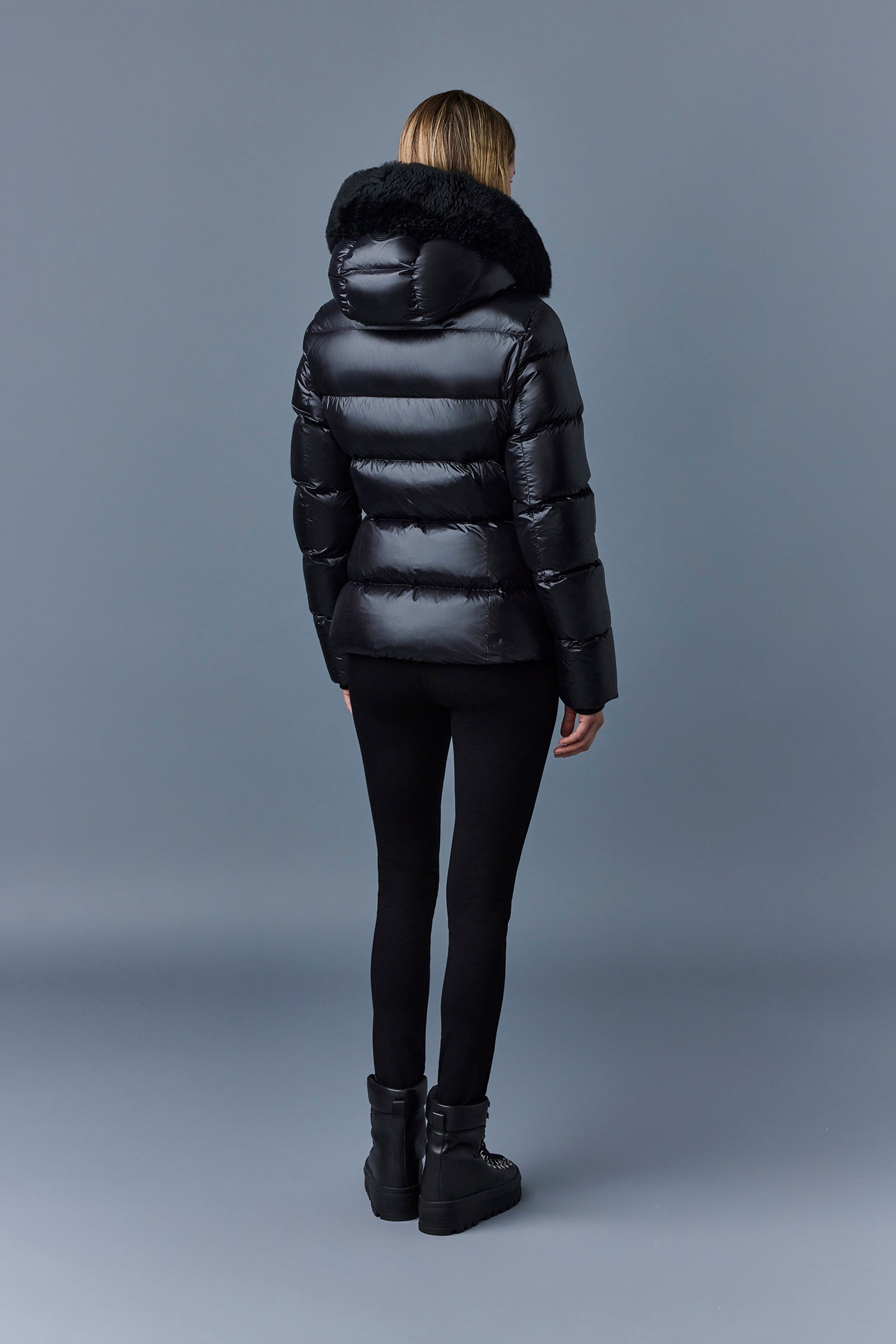 MADALYN-ZSH Channel quilted nano down jacket with removable hood and fur trim - 4