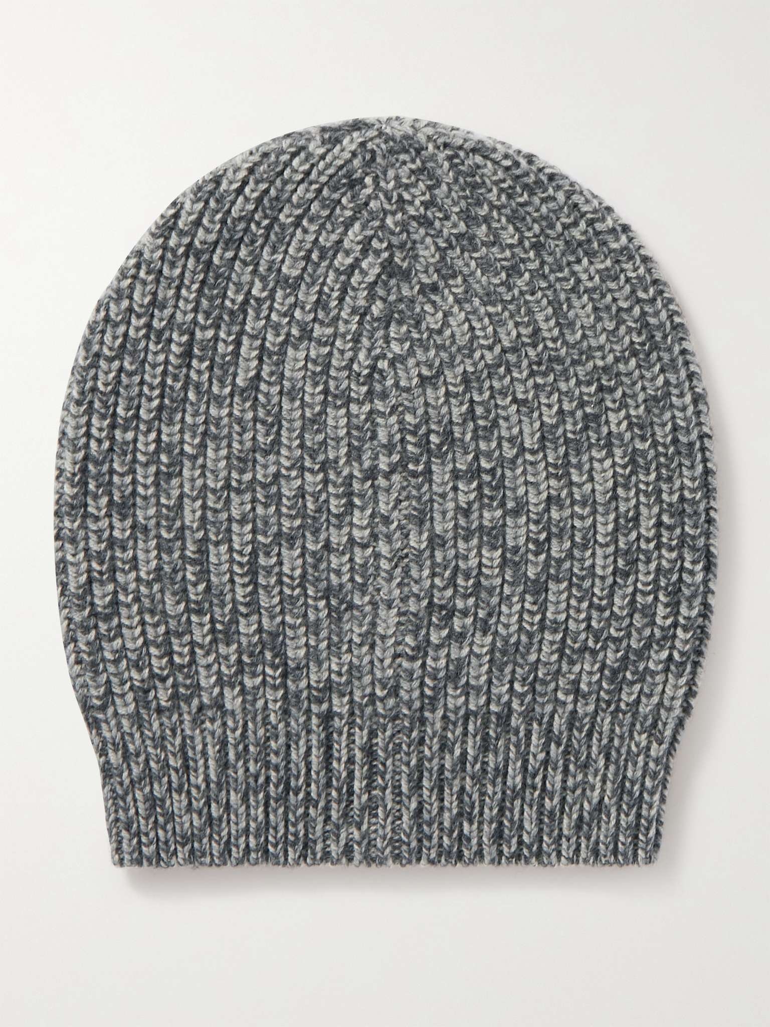 Ribbed Wool, Cashmere and Silk-Blend Beanie - 1