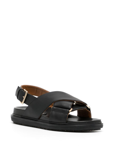 Marni Fussbett criss-cross leather sandals outlook