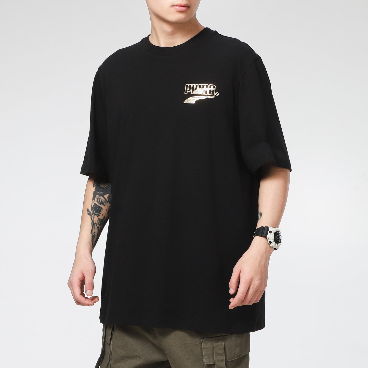 PUMA Team Graphic T-Shirt 'Black' 532704-01 - 5