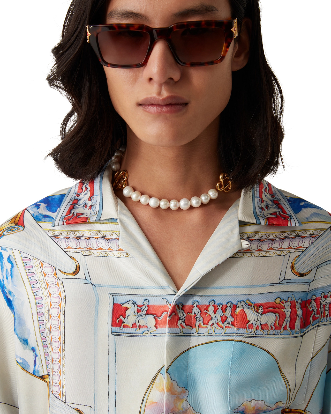 Medium Pearl Logo Necklace | Casablanca Paris - 2