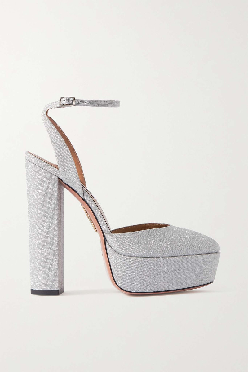 So High Plateau 140 glittered leather platform pumps 1