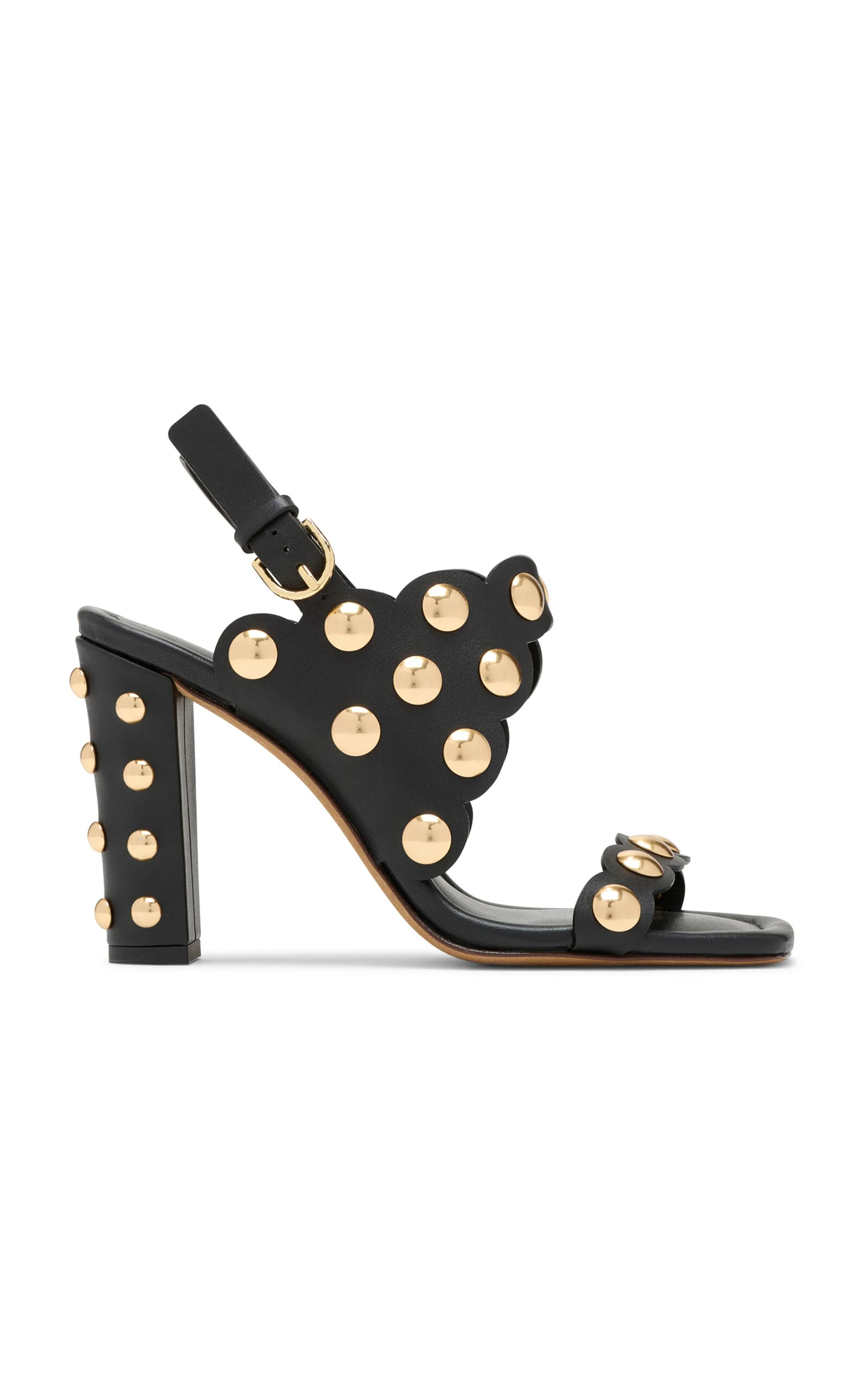 Vendome Studded Leather Sandals black - 1