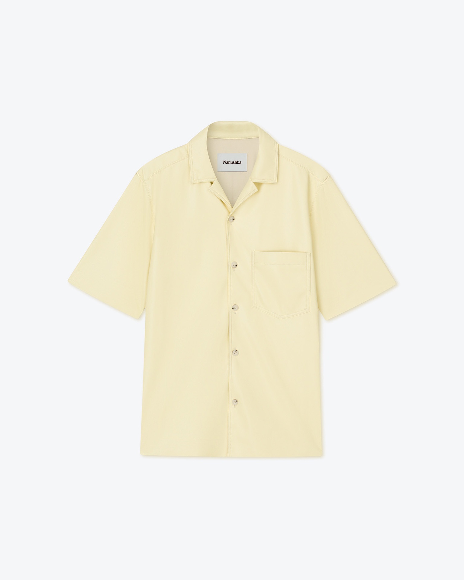 BODIL - OKOBOR™ alt-leather shirt - Moon - 1