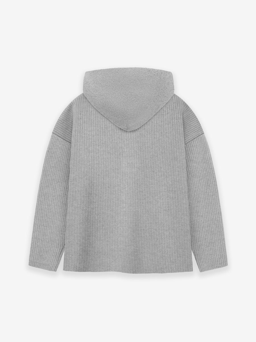 Wool V-Neck Hoodie - 2