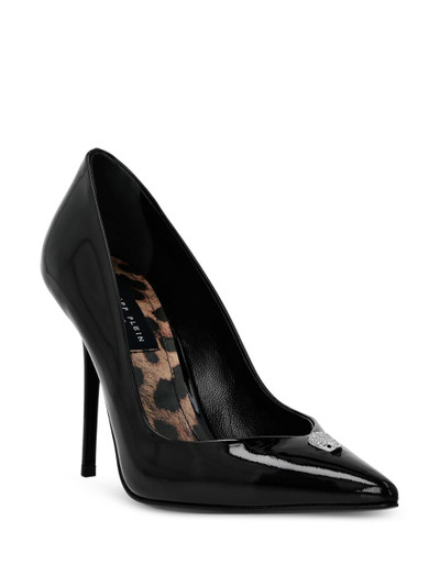 PHILIPP PLEIN 105mm pointed-toe leather pumps outlook