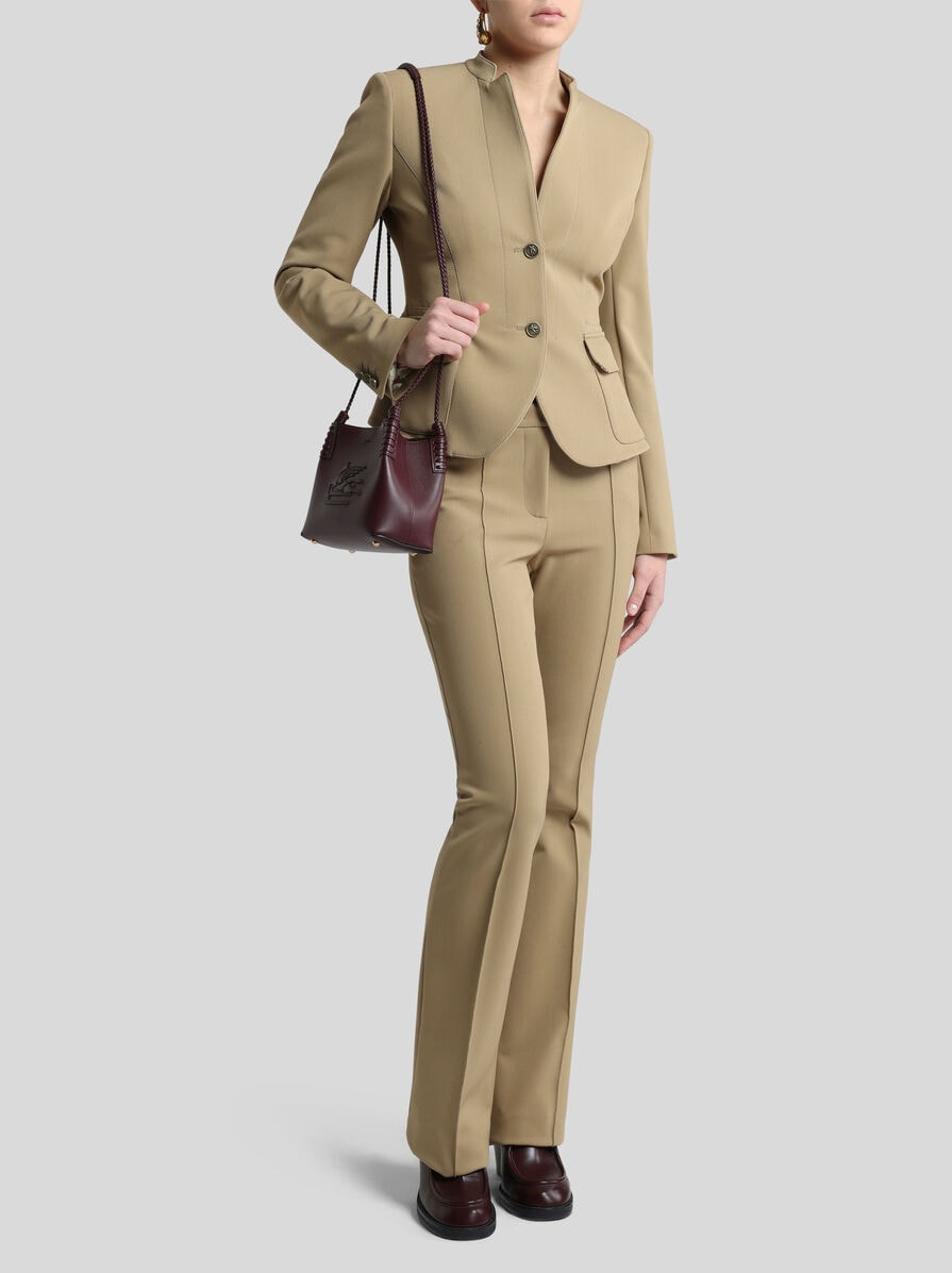 SINGLE-BREASTED JACKET WITH PEPLUM DETAIL - 3