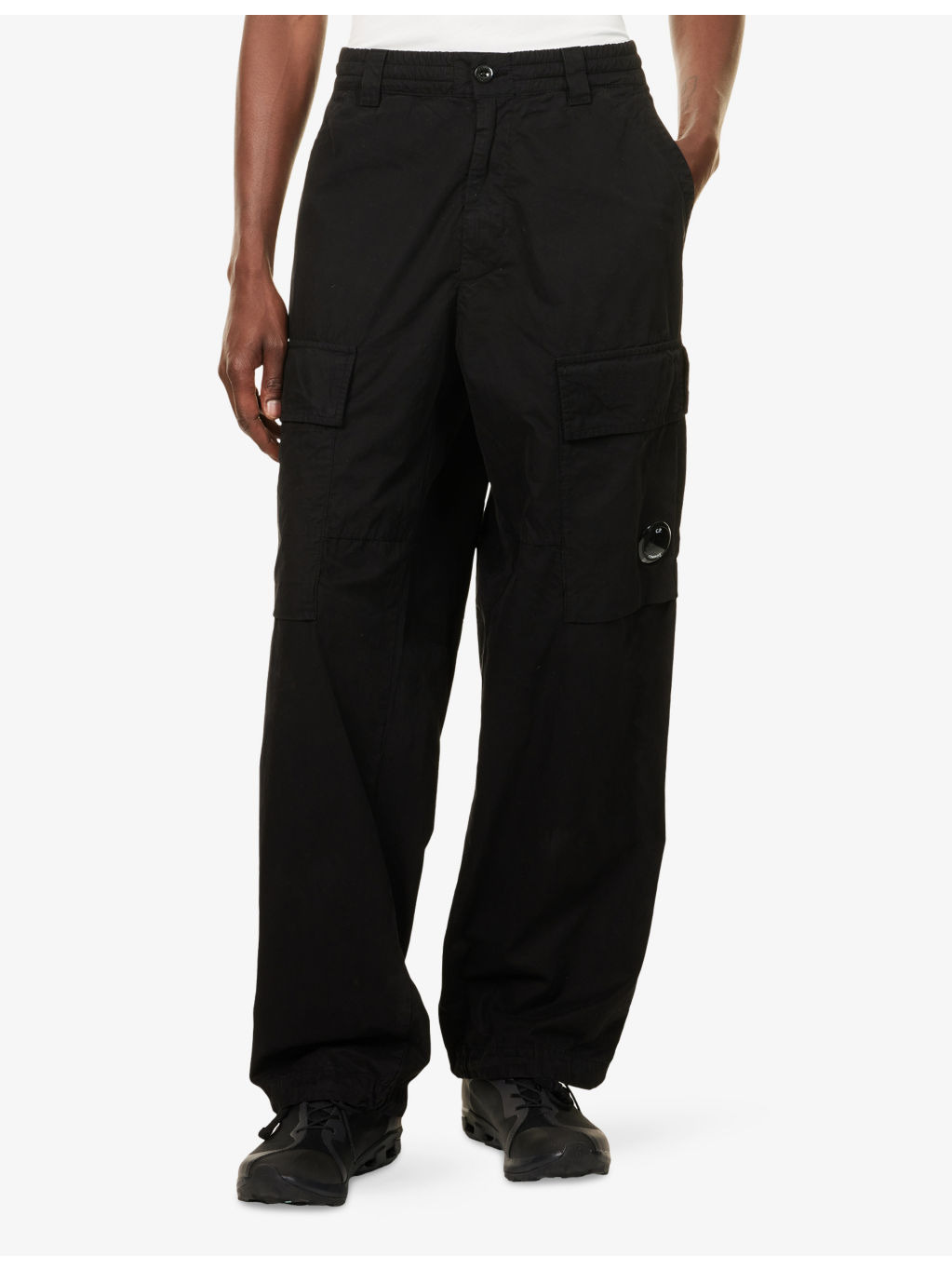 Microreps Wide-Leg Cotton Cargo Trousers - 3