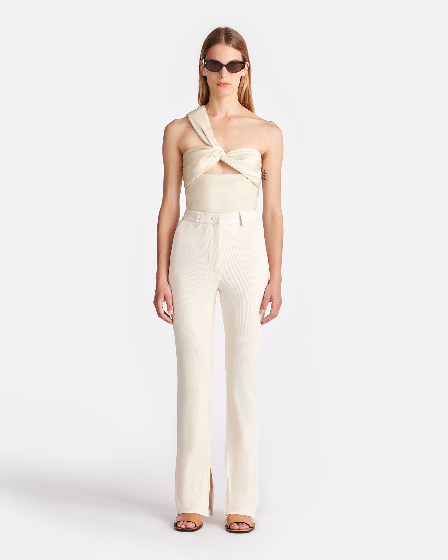 Twisted Crisp-Satin Top - 3