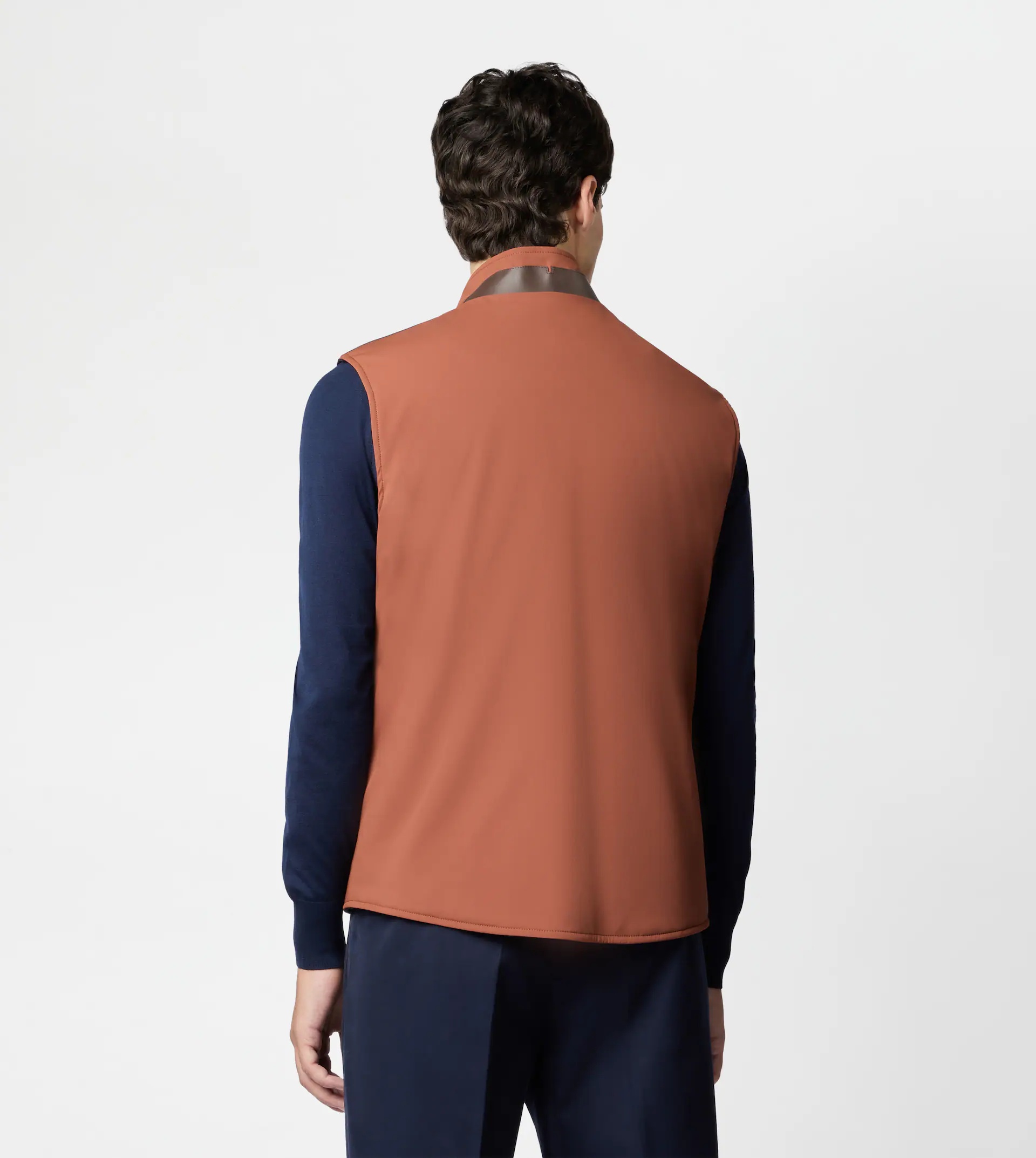 GILET IN TECHNICAL FABRIC - ORANGE - 5