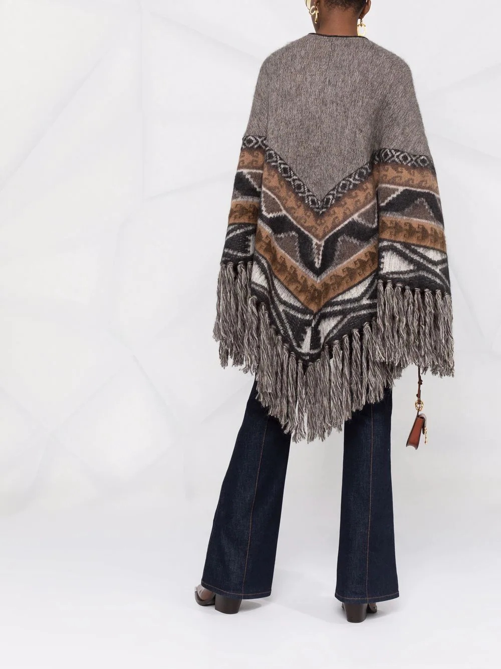 knitted fringed kaftan - 6