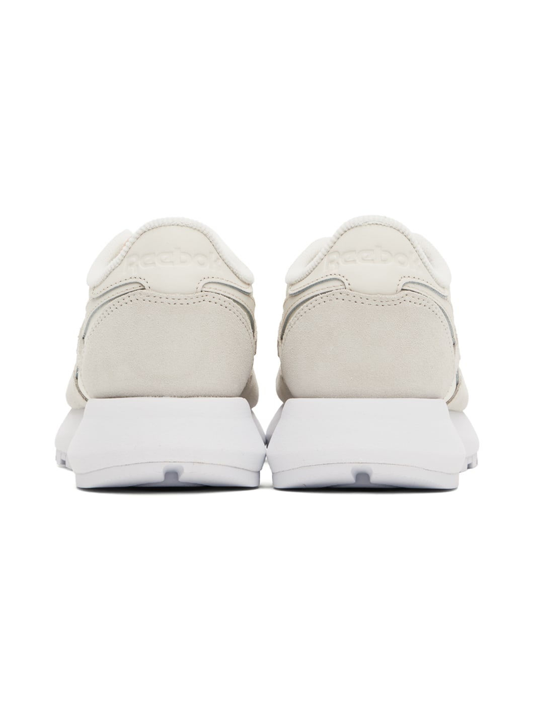 Off-White & Taupe Classic Leather Sneakers - 2