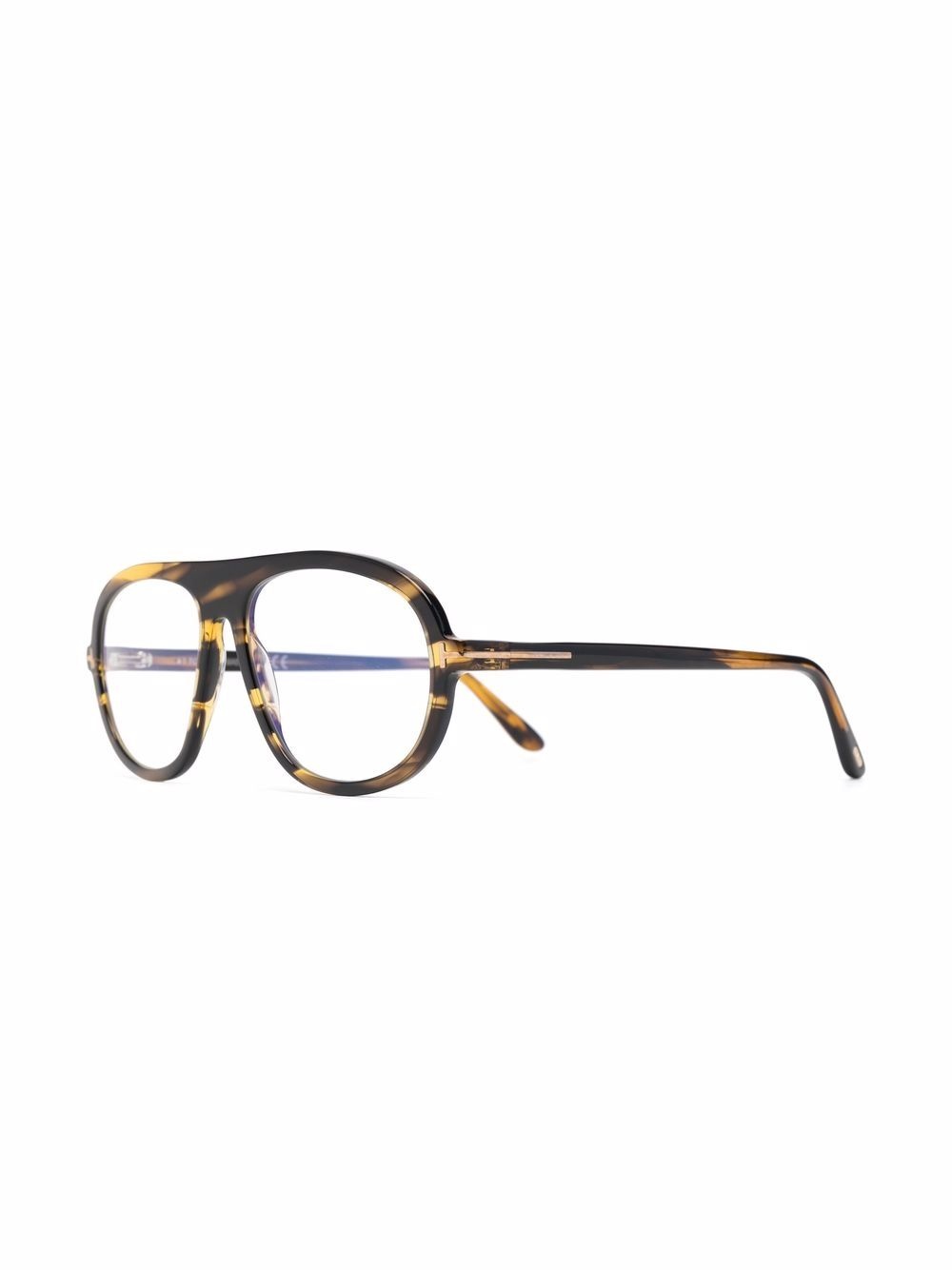 tortoiseshell-effect aviator-frame glasses - 2