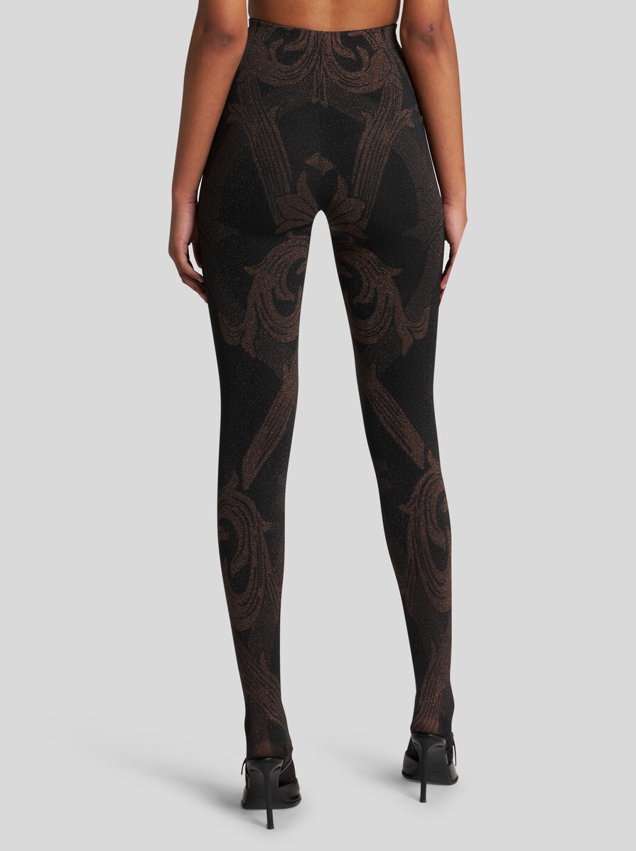 METALLIC JACQUARD TIGHTS - 4