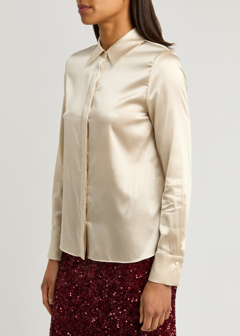 Alice + Olivia Alice + Olivia Brady Stretch-silk Shirt outlook