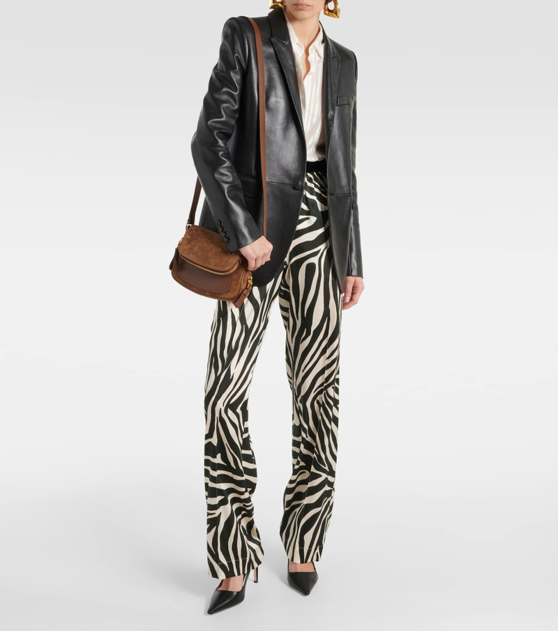 TOM FORD Suede and leather crossbody bag outlook