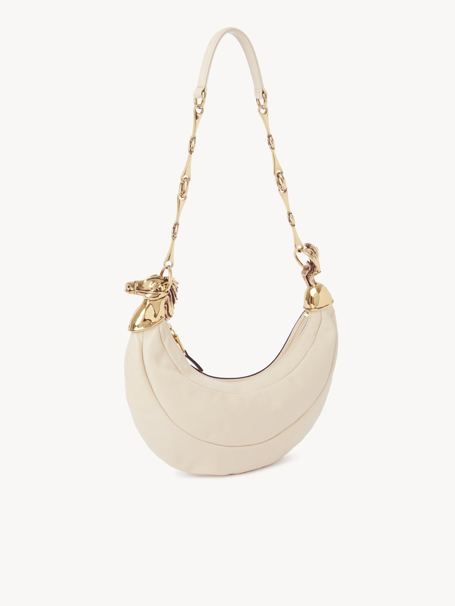 CHAIN HORSE SHOULDER BAG IN GRAINED LEATHER - 3