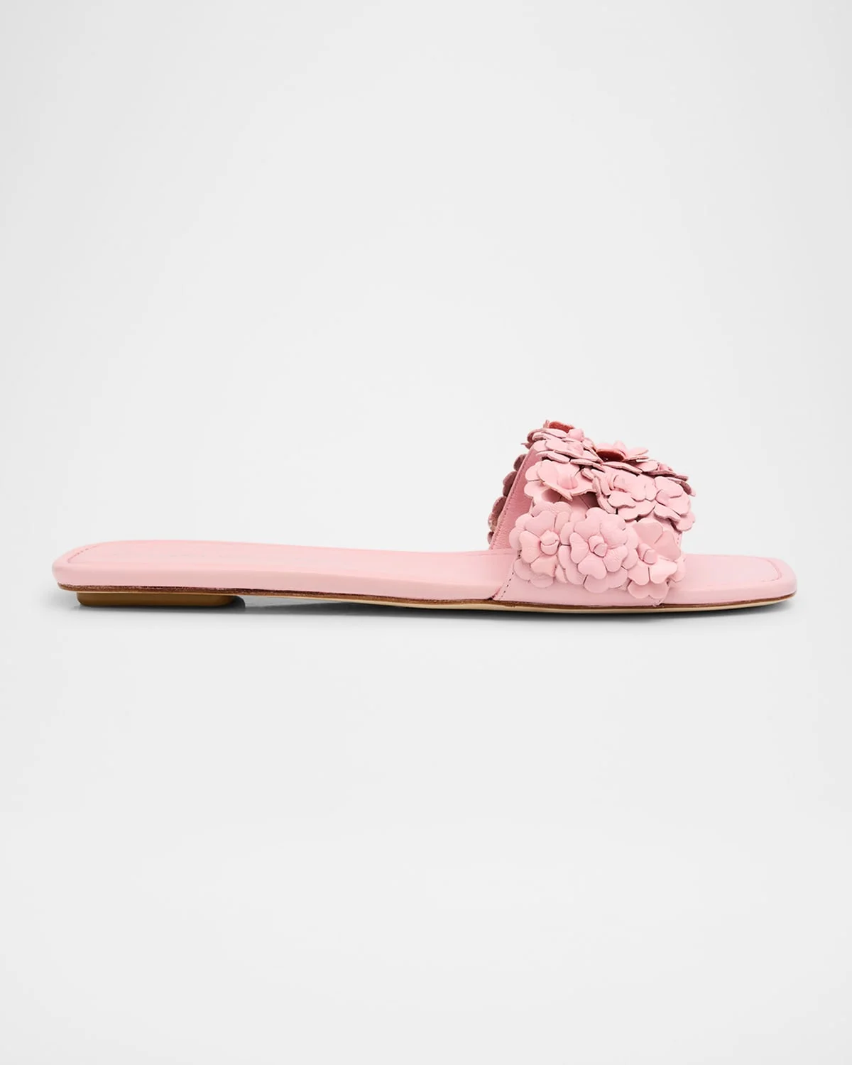 Meadow Flower Leather Slides - 1