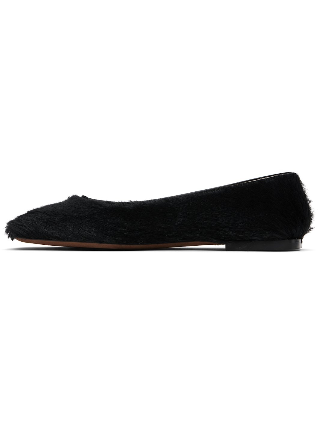 Black Square Ballerina Flats - 3