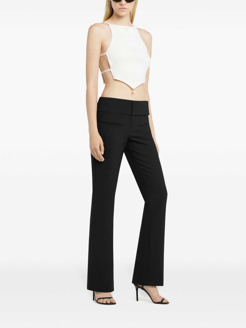 ribbed-knit crop top - 3