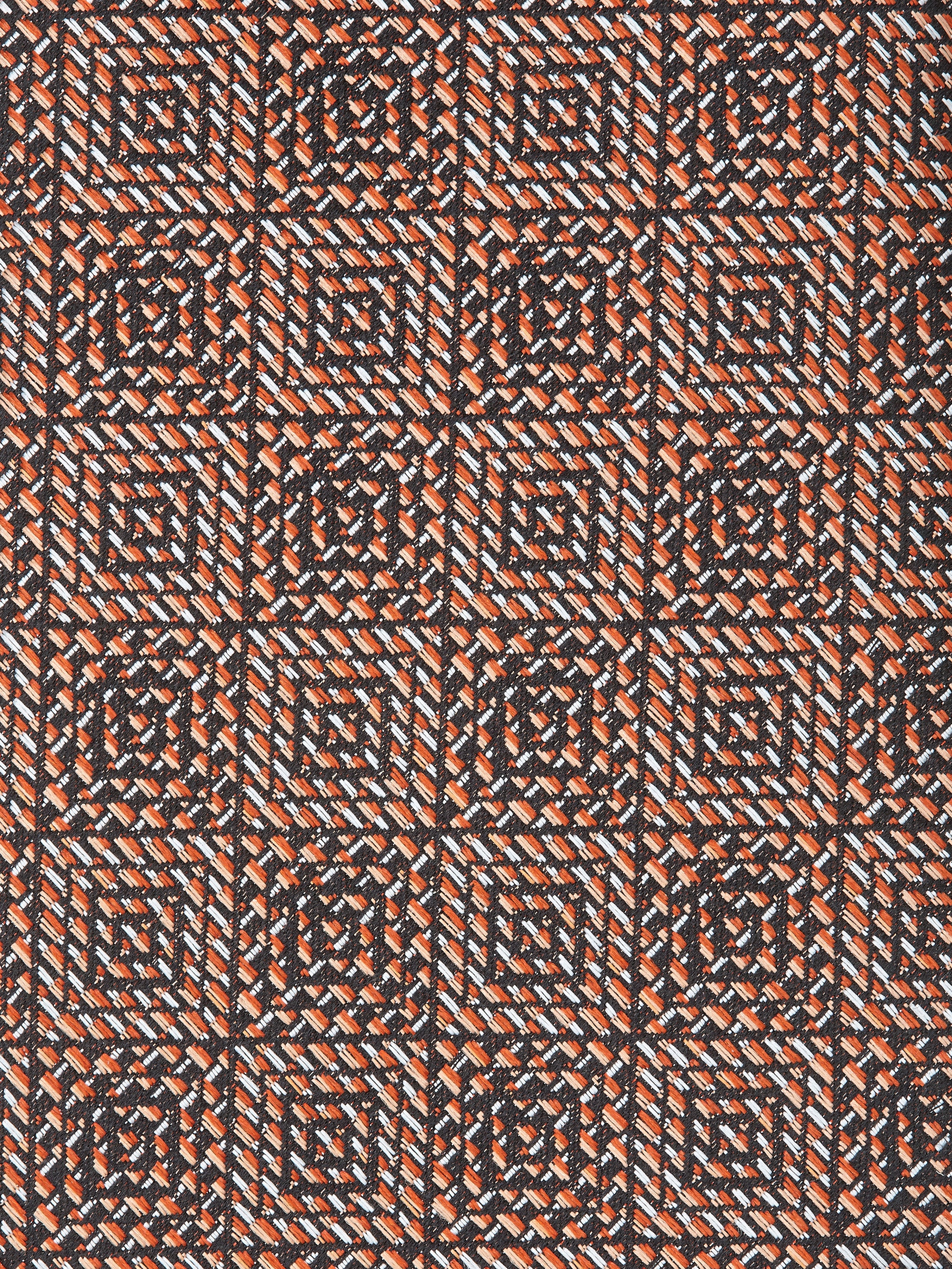 ORANGE JACQUARD SILK TIE - 2