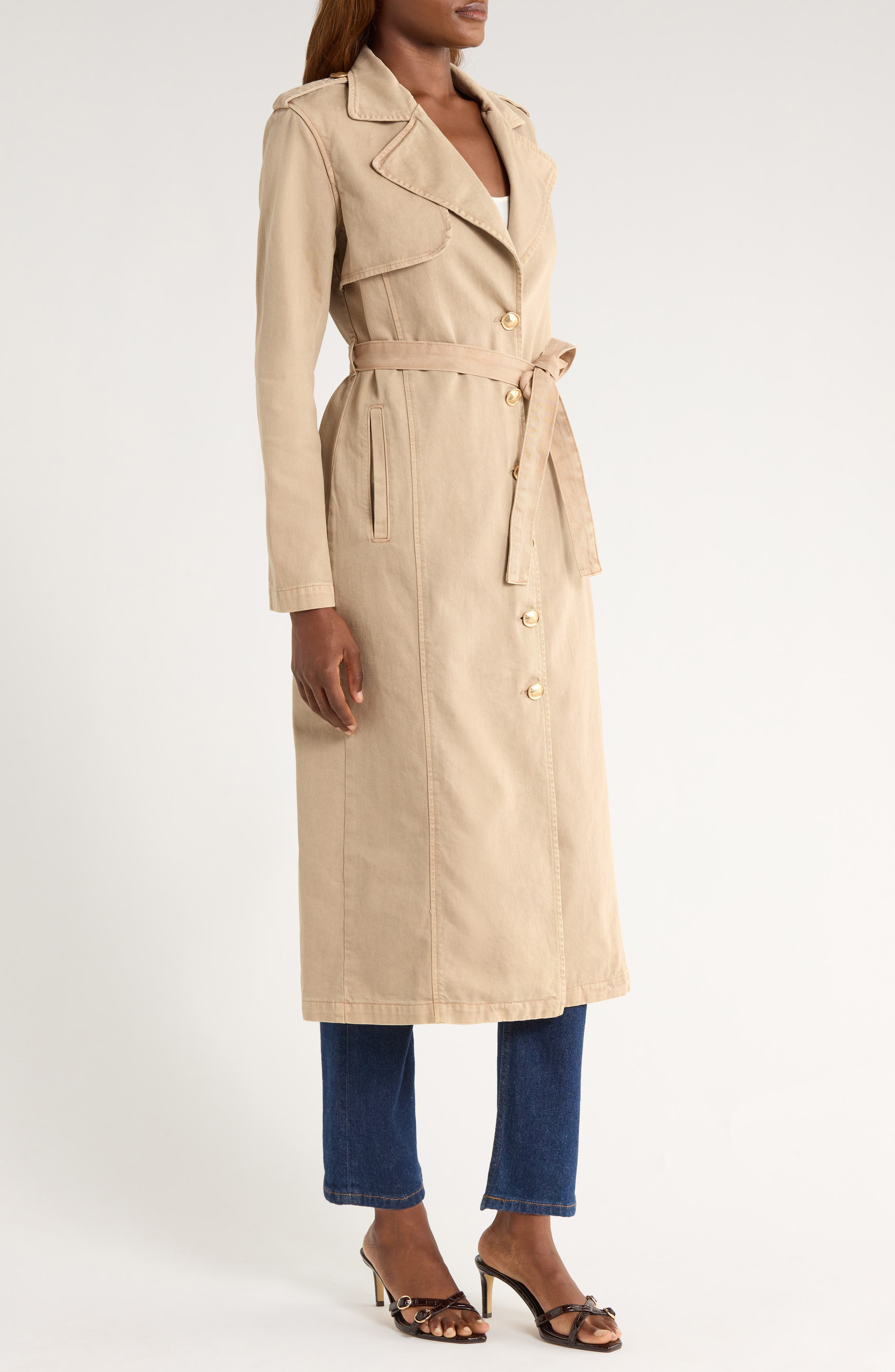 L'AGENCE Zavia Trench Coat in Dark Cappuccino at Nordstrom - 3