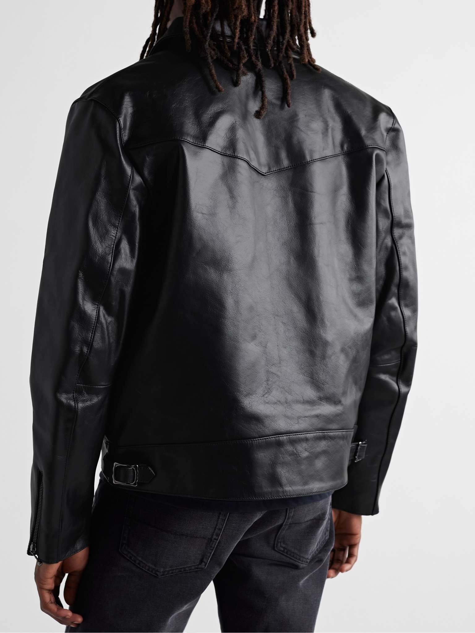 Eddy Leather Blouson Jacket - 4