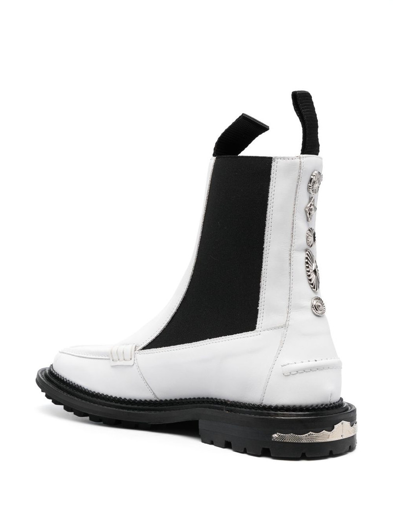 charm-detail ankle leather boots 3