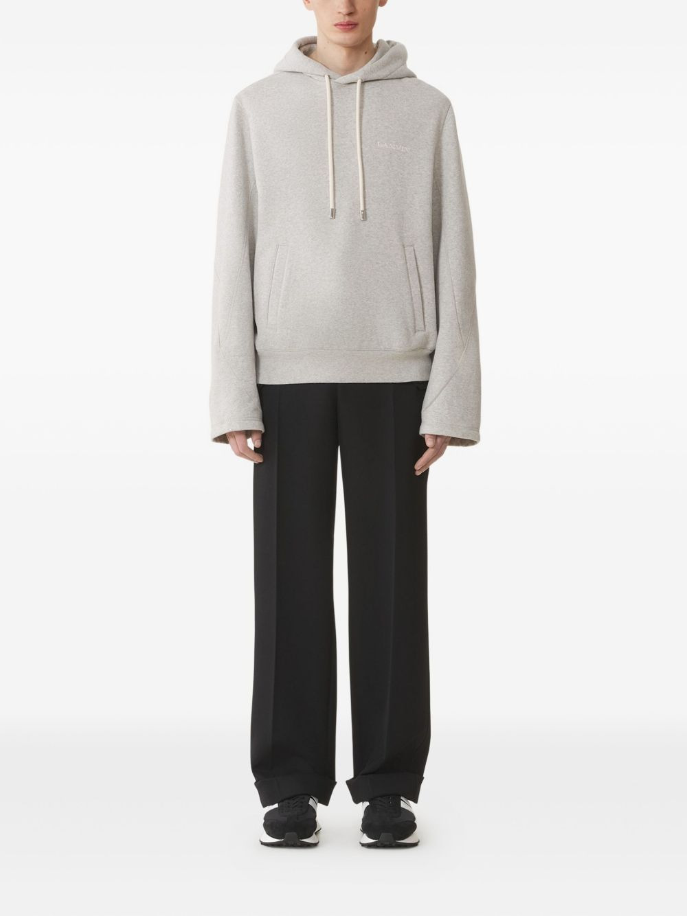 logo-embroidered hoodie - 2