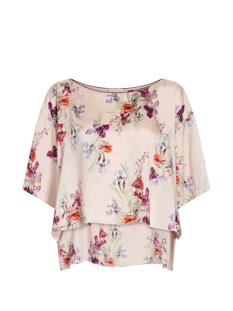 floral print layered blouse 1