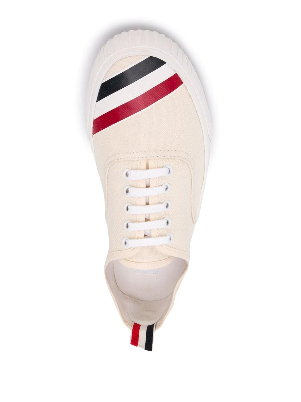 heritage RWB-stripe canvas sneakers - 4