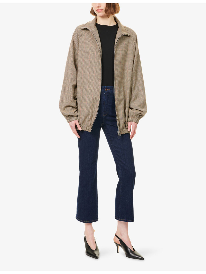 GOOD AMERICAN Good Legs Cropped Mini Boot-Cut Denim Jeans outlook