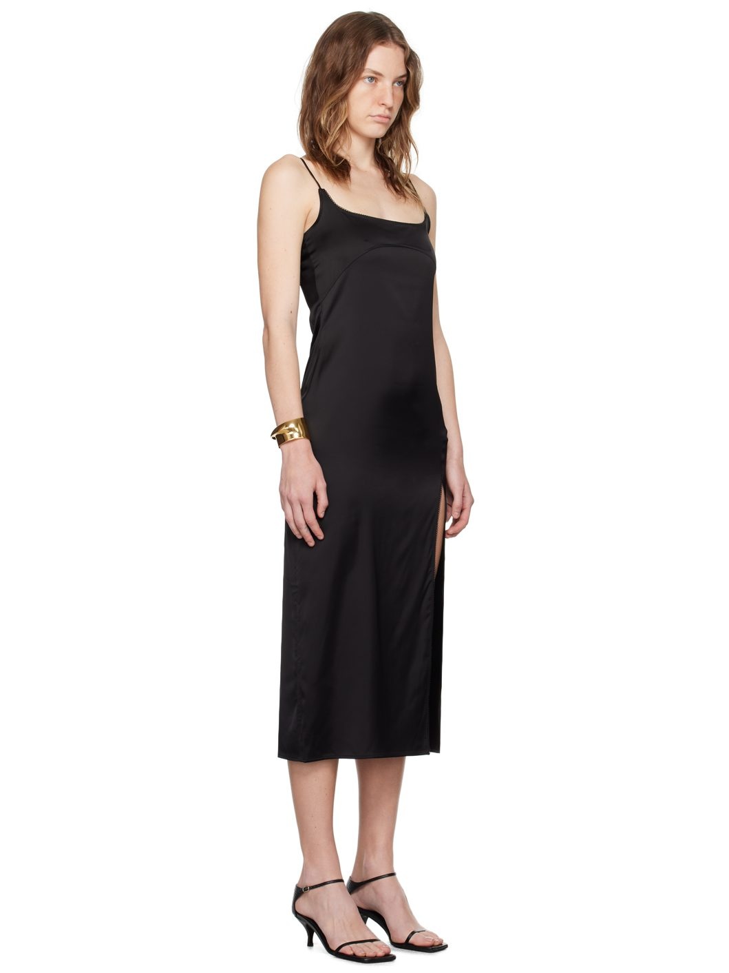 Black La Casa 'La robe Notte' Midi Dress - 2
