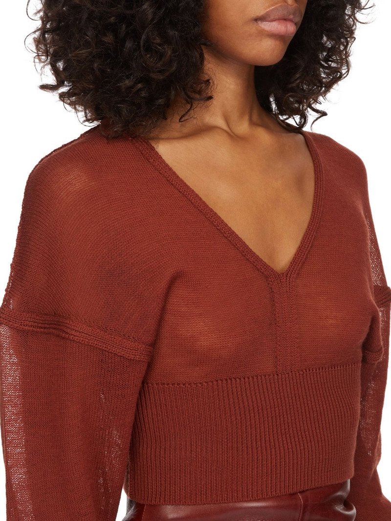 LS V fine-knit cropped jumper 4