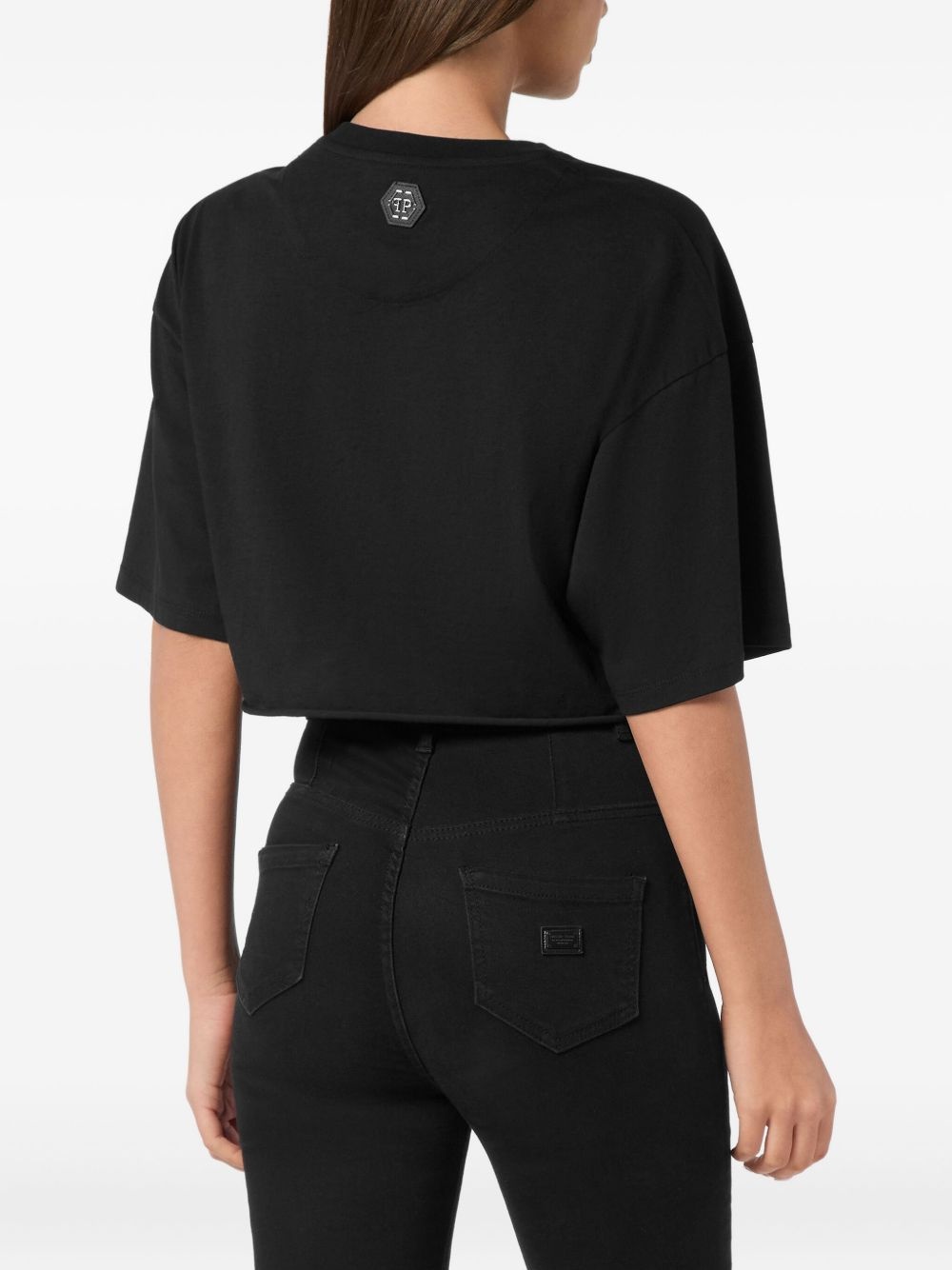 Bow Cherry-print cropped T-Shirt - 4
