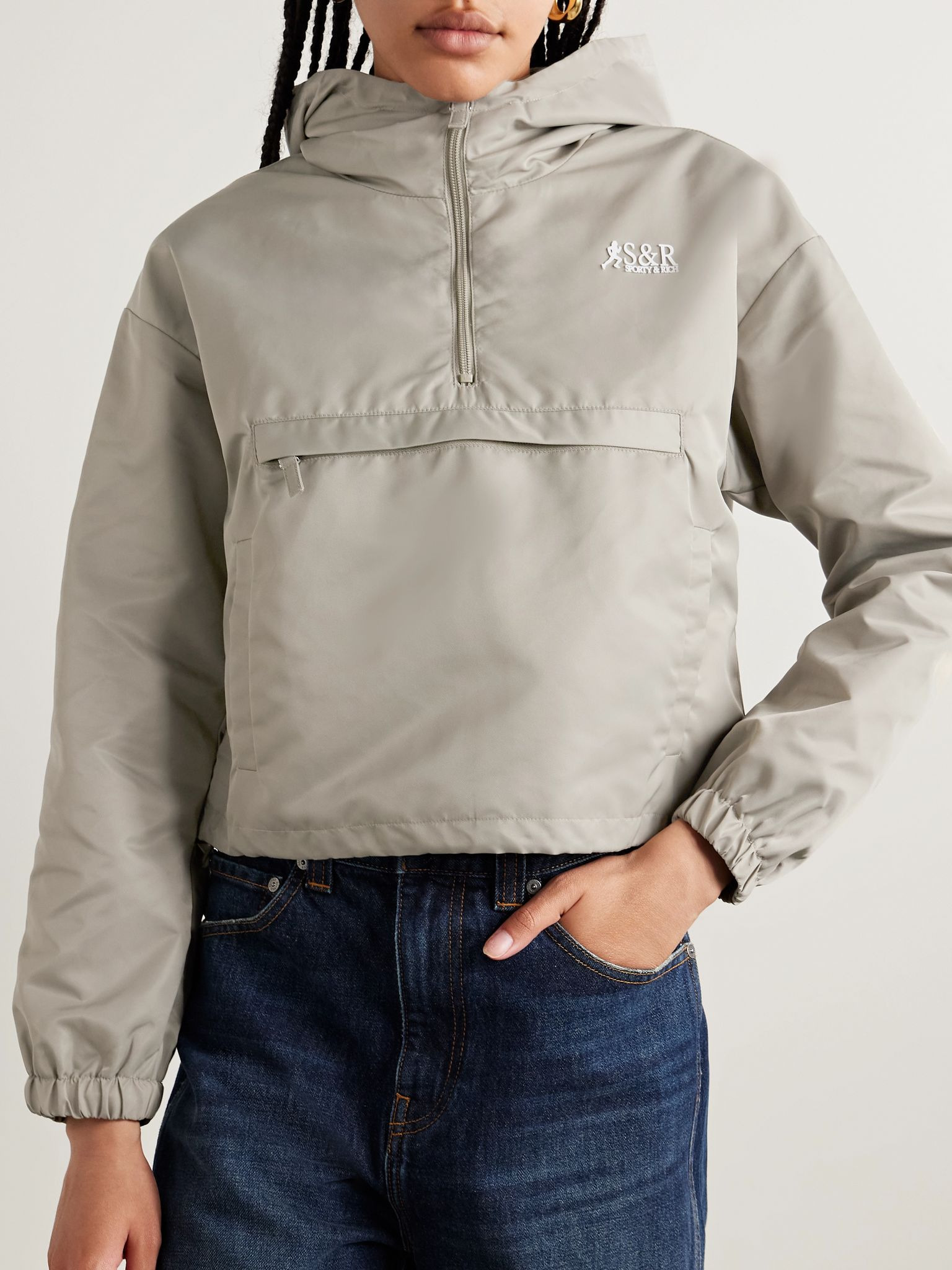 Devi hooded shell jacket Mushroom - 3