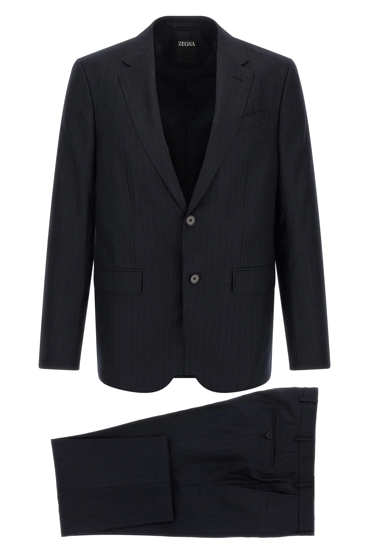 Pinstriped Flannel Dress - 1