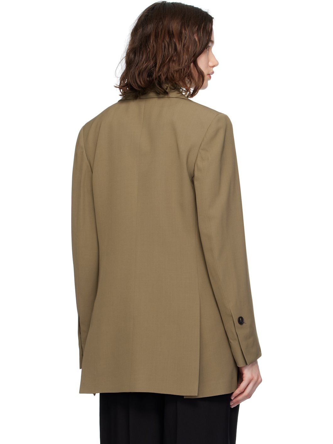 Khaki Single Breasted Blazer - 3