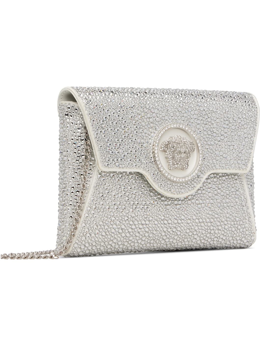 Silver Crystal 'La Medusa' Envelope Clutch - 2