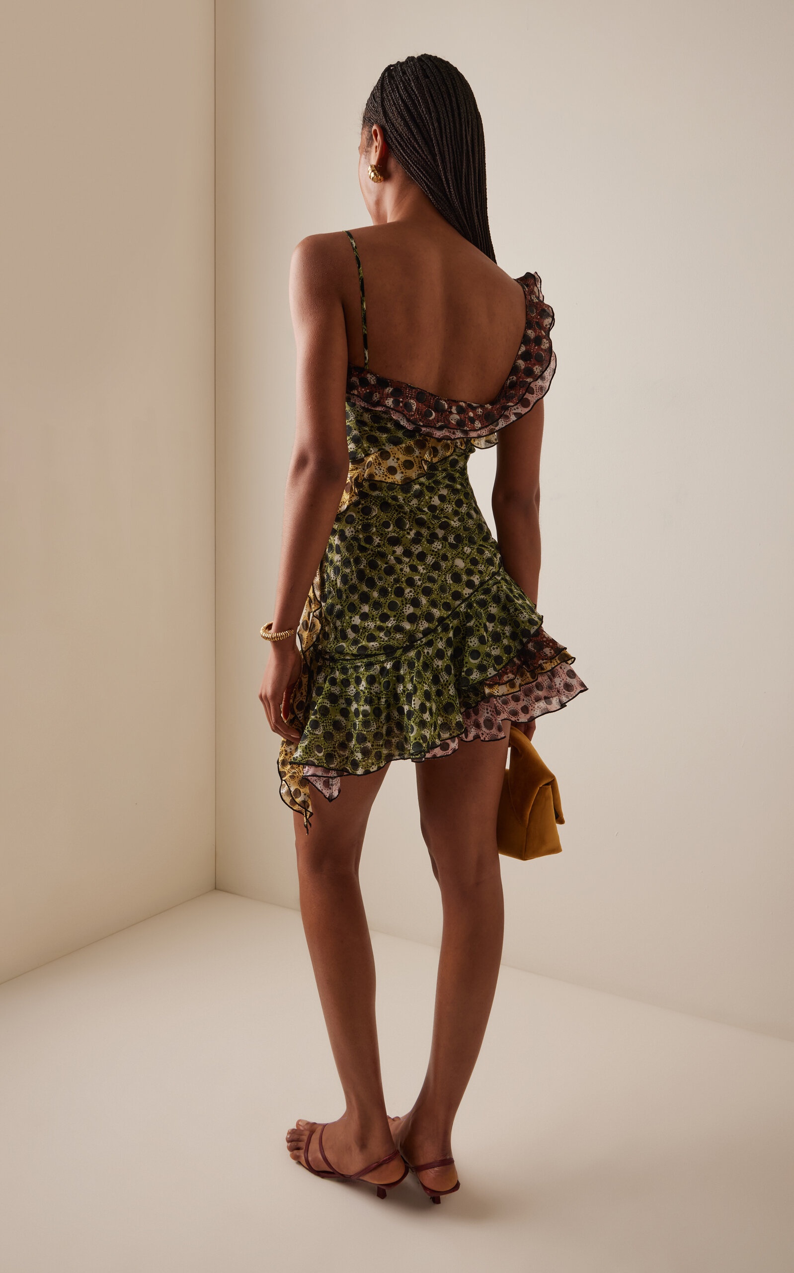 Mimika Ruffled Polka-Dot Cotton Mini Dress multi - 4
