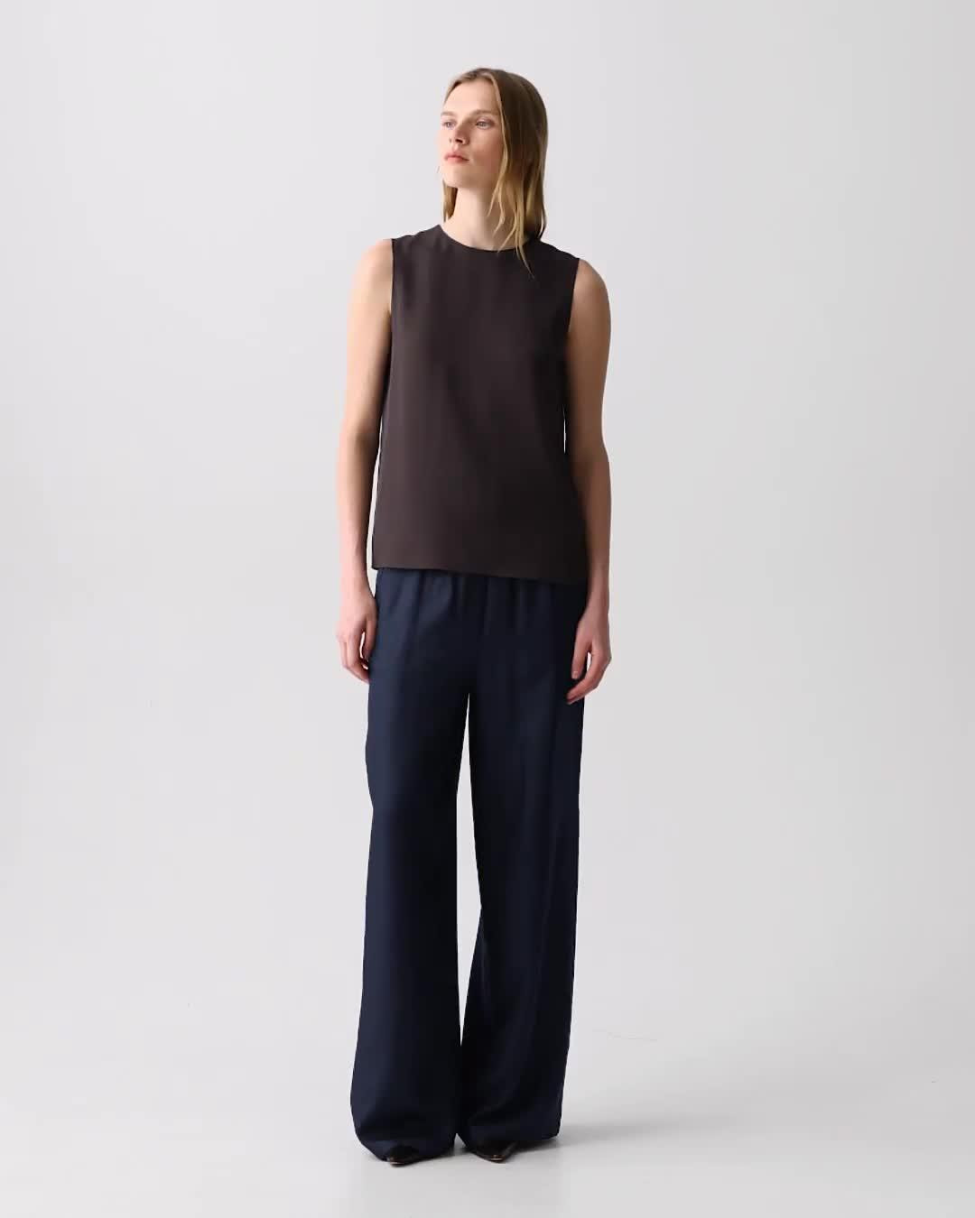Shell Top in Silk Georgette - 9