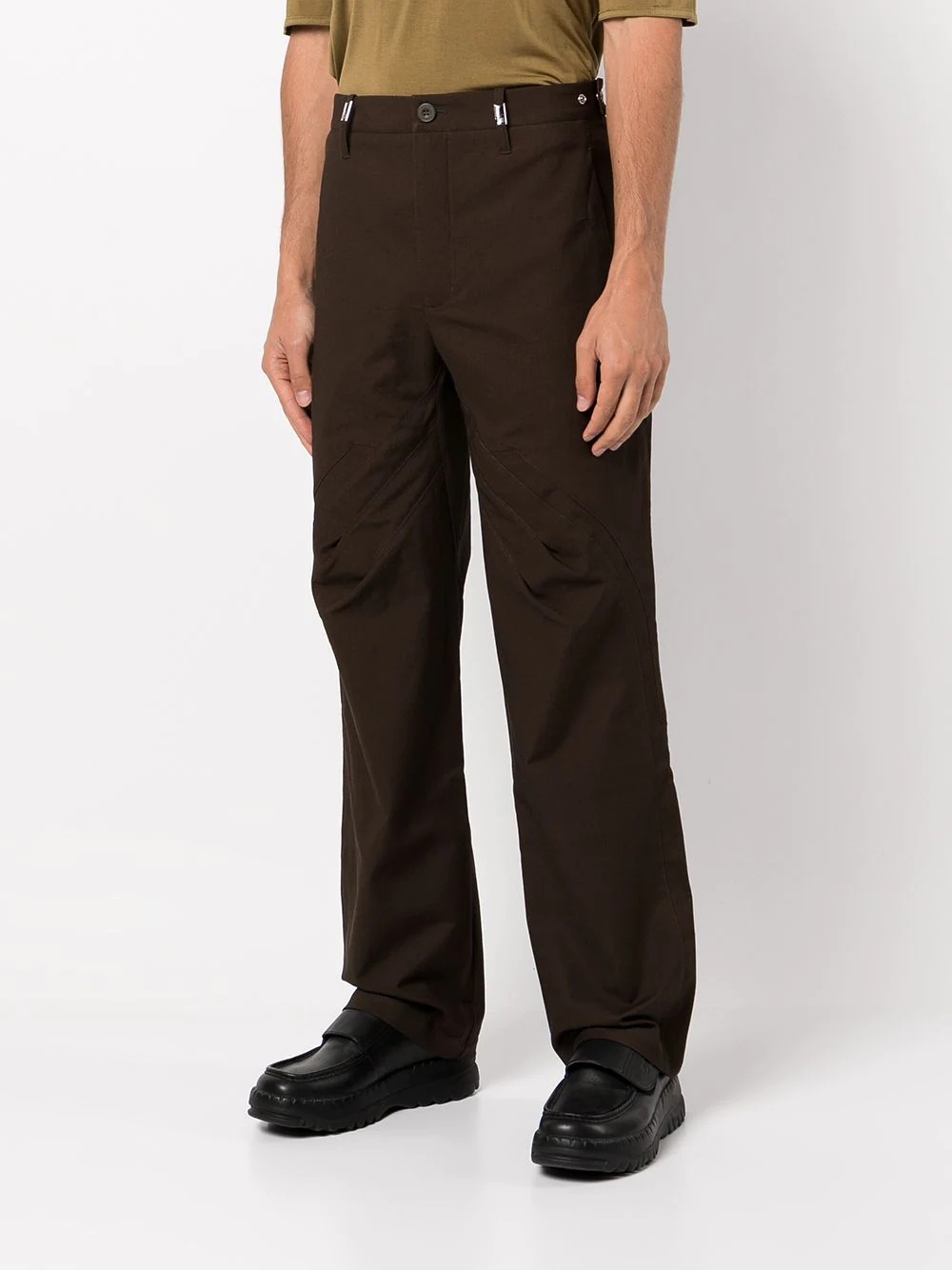 straight-leg box-pleat trousers - 3