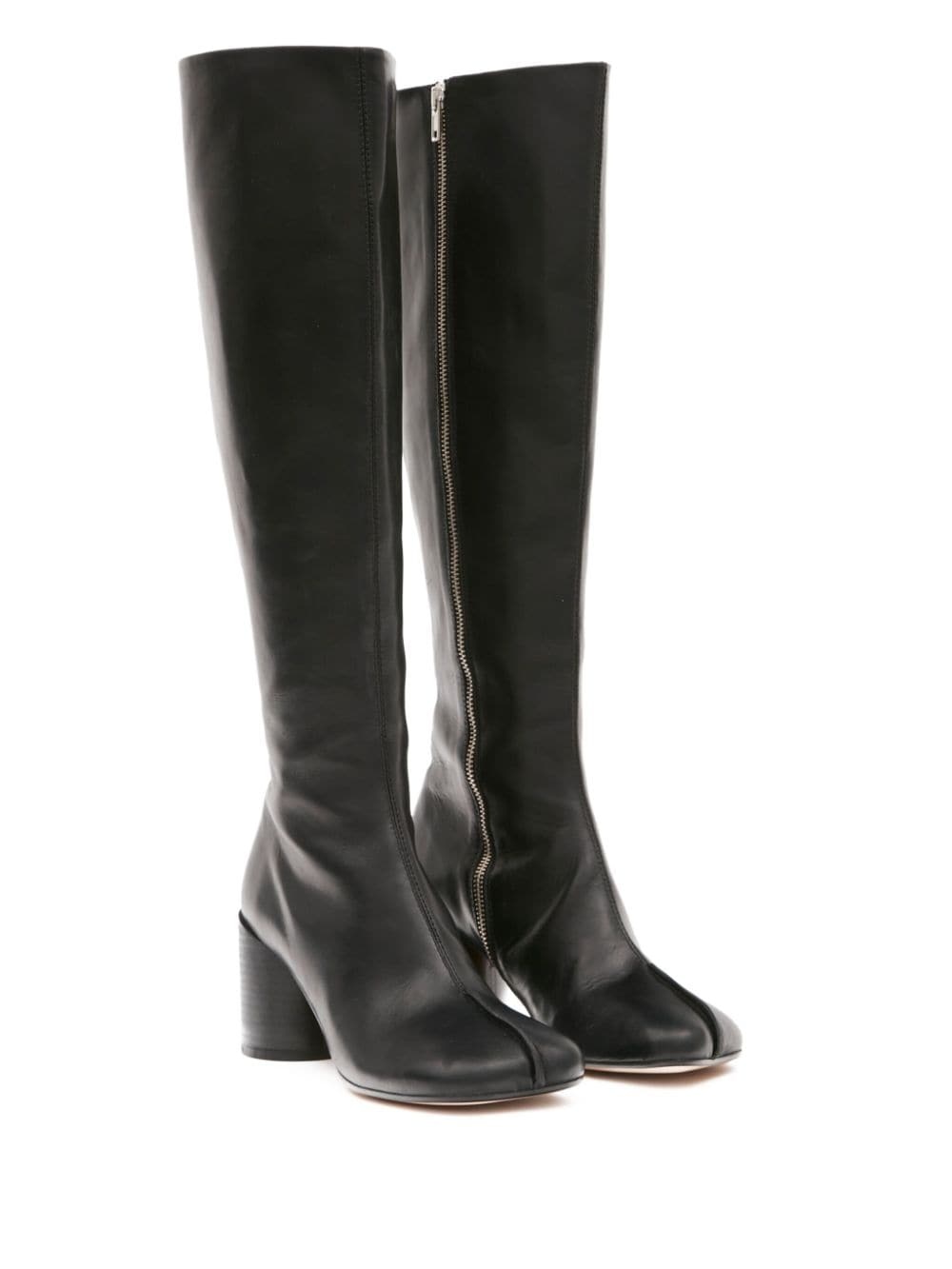 knee-high leather boots - 2