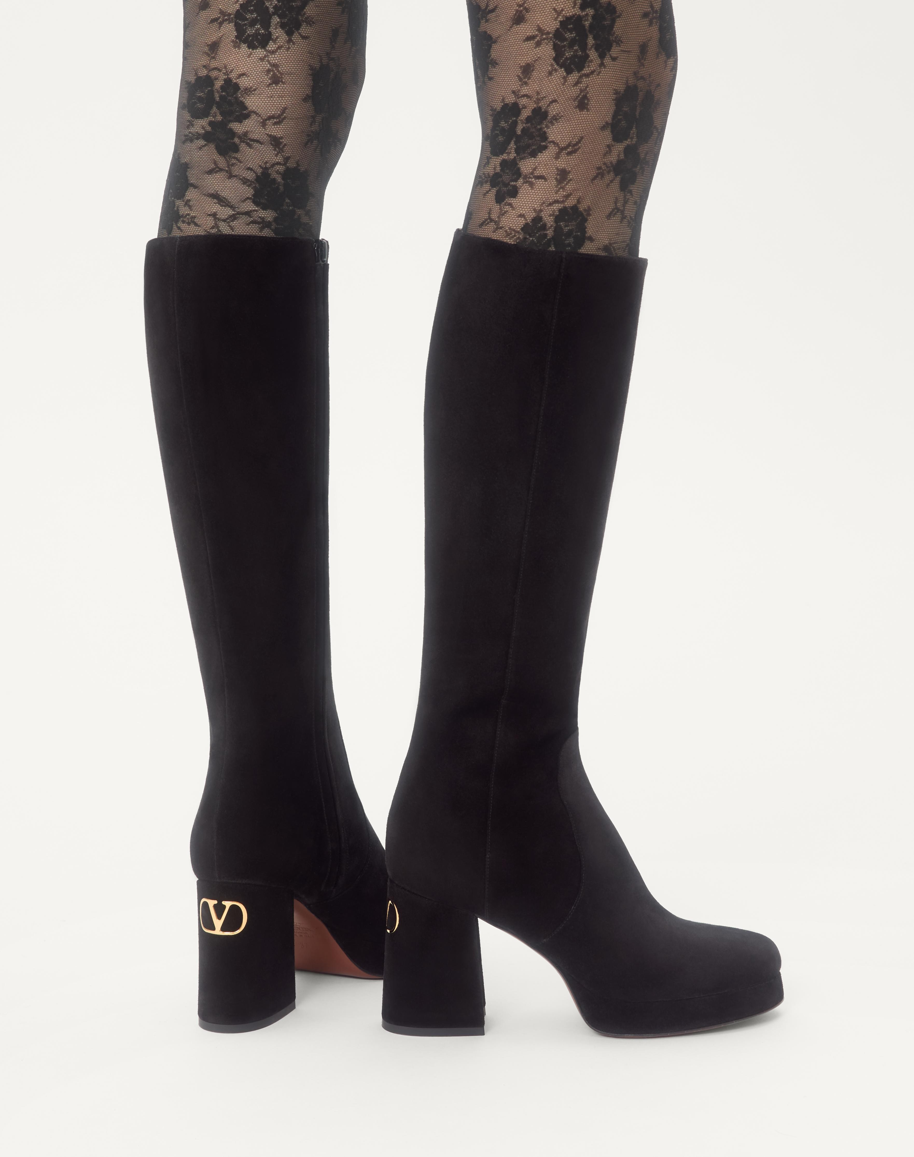 FAWCETTE PLATFORM BOOT IN CRUST LEATHER 90MM - 2