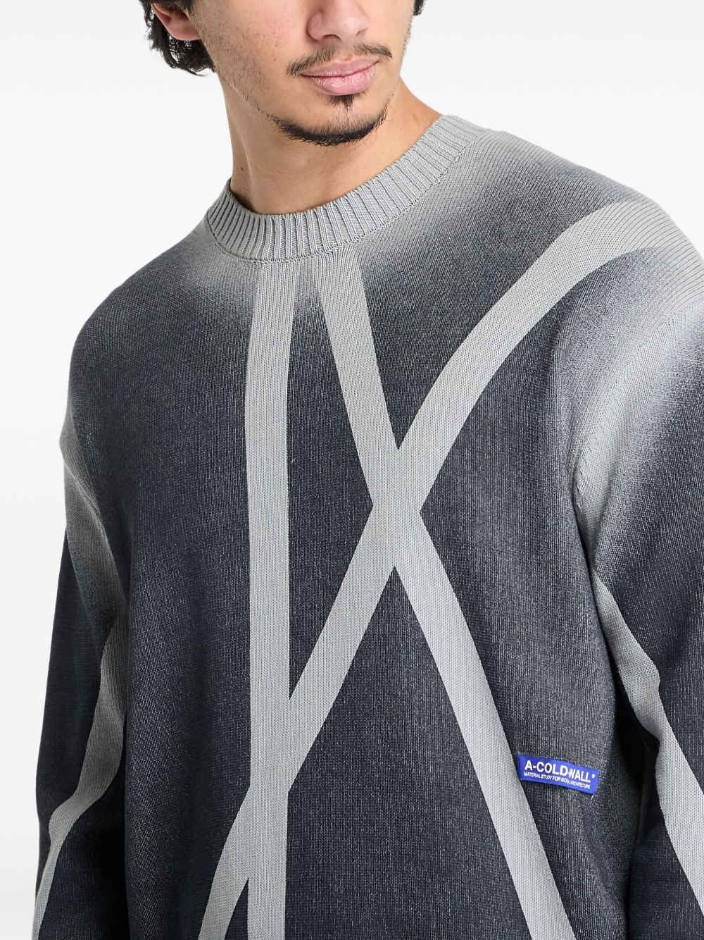 Antenna graphic-pattern sweater - 4