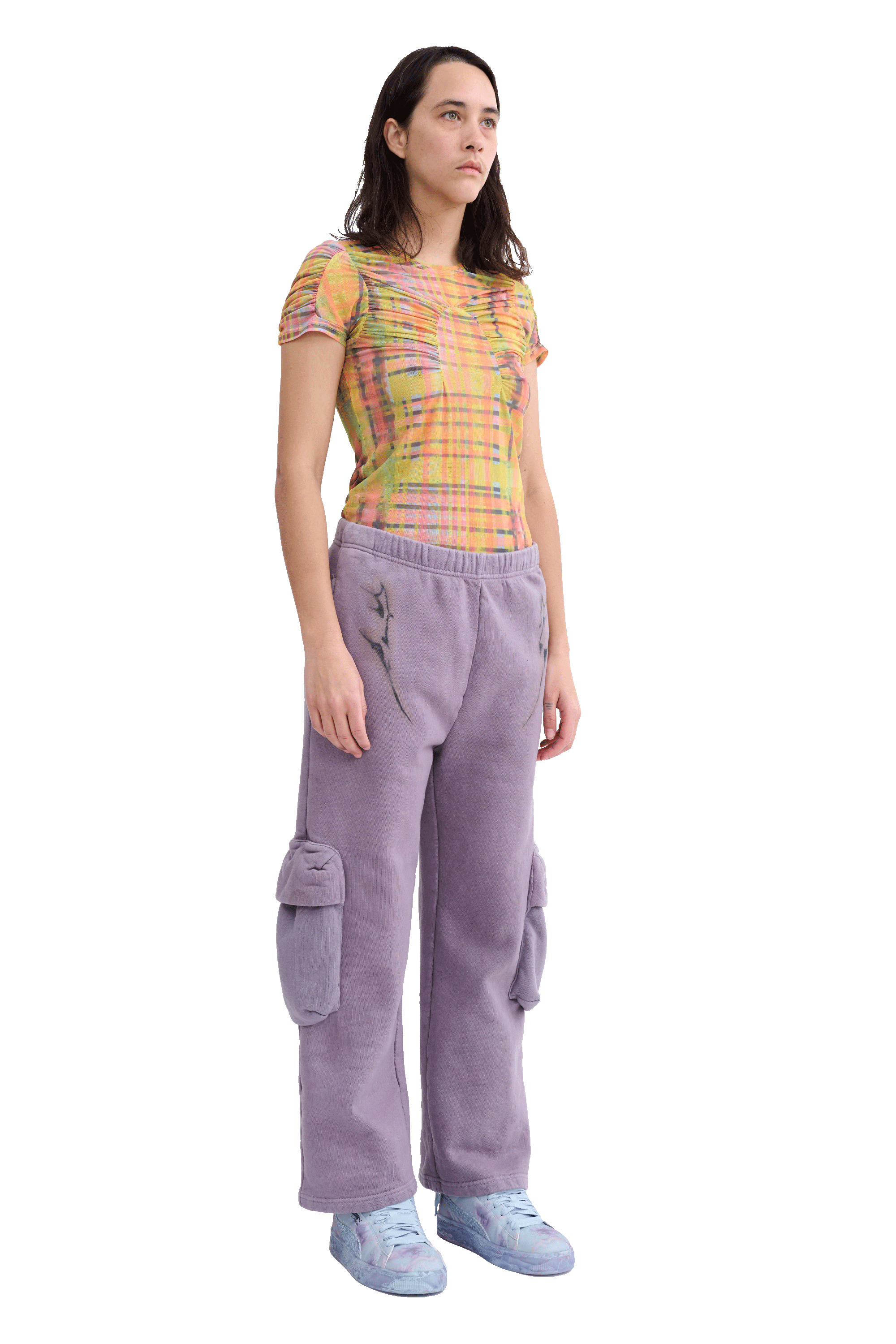 MAUVE CARGO SWEATPANT - 3