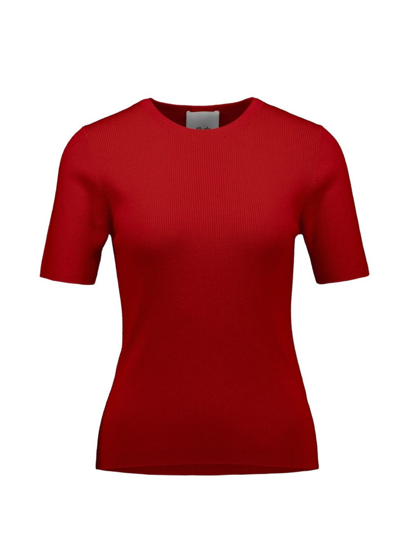 ribbed short-sleeve sweater 1